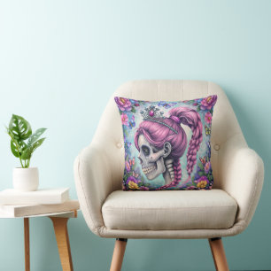 Joli Coussin de Crâne de Princesse