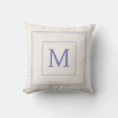 Joli Coussin de Lancement Monogramme Lavande (Recto)