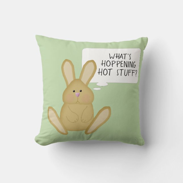 Joli Coussin de lapin Flirtant (Recto)