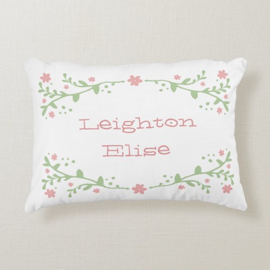 Joli Coussin de nom rose (Devant)