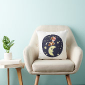 Joli coussin de vache de dessin animé sautant par- (Chaise)