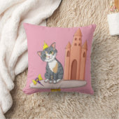 Joli Coussin Décoratif de Chat Princesse avec Chât (Couverture)