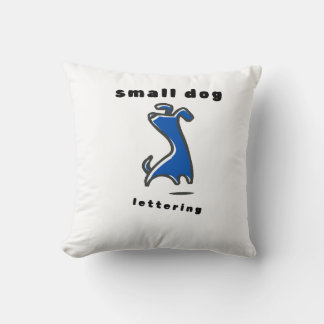 Joli Coussin Double Face avec Chiot Bleu