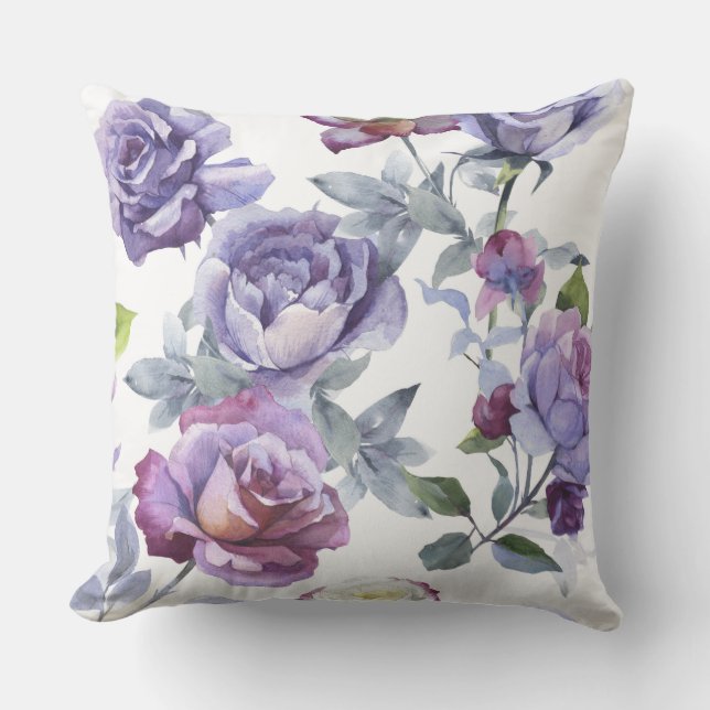 Joli Coussin Floral Violet (Recto)