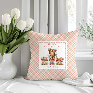 Joli coussin jeté rose pastel pour la 2e fête d'an