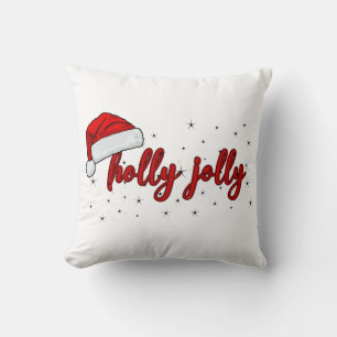 Joli coussin lombaire de Noël Holly Jolly