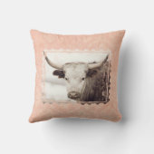 Joli Coussin longhorn rose (Verso)
