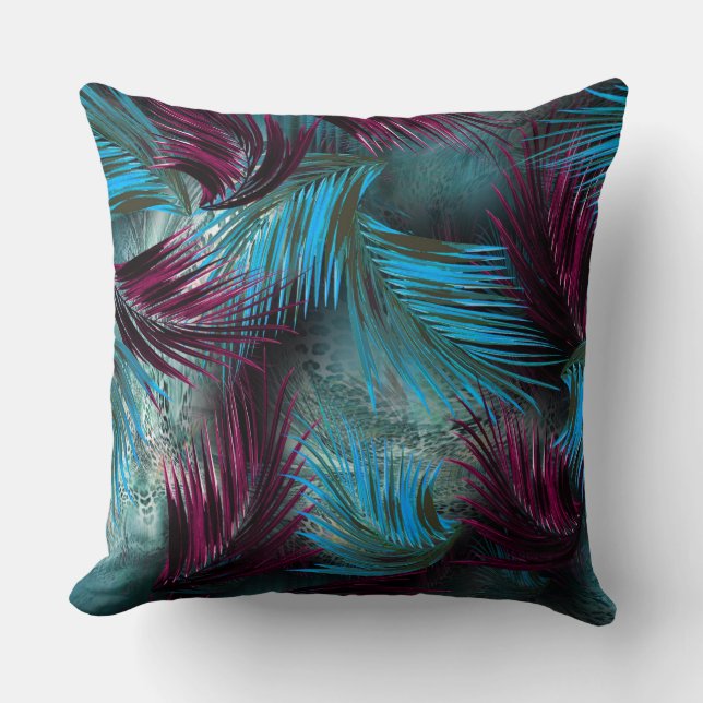 Joli Coussin Mutli-Color en plumes (Recto)