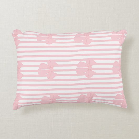 Joli Coussin Rose à Nœud | Coussin de Lancer Coque (Devant)