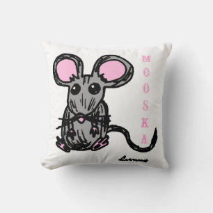 Joli Coussin Souris Mooska - Violet