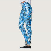 Joli crâne bleu Leggings (Gauche)