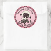 Joli crochet agneau crochet fait main avec sticker (Sac)