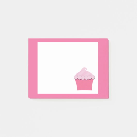 Joli Cupcake Rose, Post-it Notes Personnalisés (Devant)