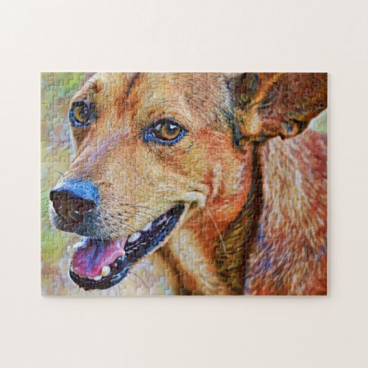 Joli Dachshund Dog Face Art Puzzle (Horizontal)