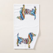 Joli Dachshund Psychédélique (Serviette à main)