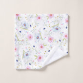 Joli Dainty Rose Bleu Fleurs Motif Floral (Gant de toilette)