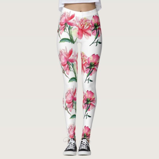 Joli dans les leggings fleuris roses pantalon de y (Devant)