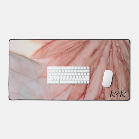 Joli dans Mat de bureau rose (Clavier et souris)