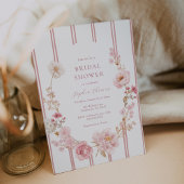 Joli dans rose Floral nuptiale Invitation de douch