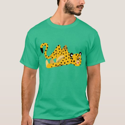 Joli Dashing Cartoon Cheetah T-Shirt (Devant)