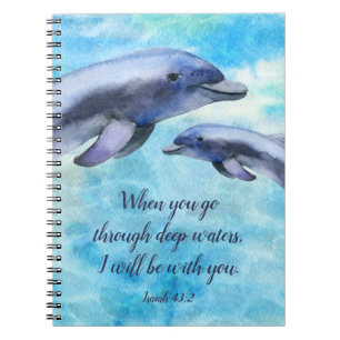 Joli dauphin d'aquarelle  Journal Notebook
