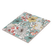 joli décor fleuri carreaux céramique (Côté)