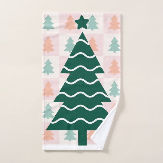 Joli design de Noël pour un sapin de Noël. (Serviette à main)