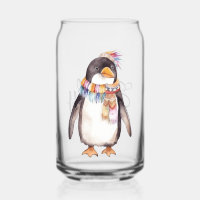 Joli design de pingouin hippie aquarelle boho