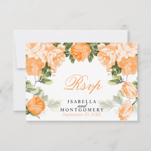 Joli design Floral Orange - RSVP (Devant)