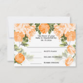 Joli design Floral Orange - RSVP (Dos)