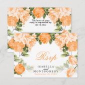 Joli design Floral Orange - RSVP (Devant / Derrière)