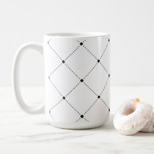 Joli design simple points noirs élégant café mug