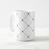 Joli design simple points noirs élégant café mug (Devant gauche)