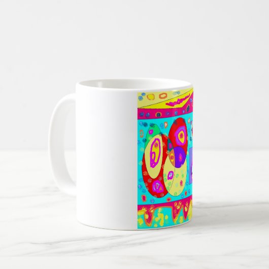 Joli design sur une tasse classique (Devant gauche)
