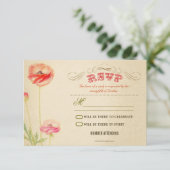 joli design vintage mariage rsvp (Debout devant)