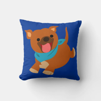 Joli Dessin Cartoon Staffie Jetant Oreiller