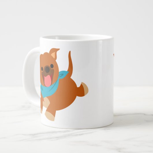 Joli Dessin Cartoon Staffie Jumbo Mug (Devant gauche)