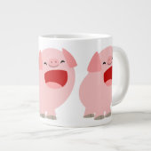 Joli dessin chantant cochon Jumbo Mug (Devant droit)