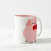 Joli dessin chantant cochon Mug (Devant droit)