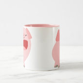 Joli dessin chantant cochon Mug (Centre)