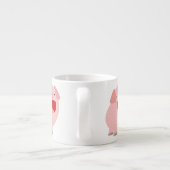 Joli dessin chantant porc Espresso Mug (Dos)
