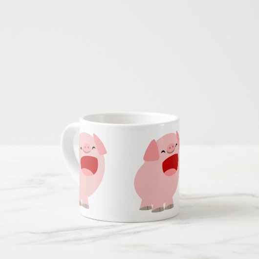 Joli dessin chantant porc Espresso Mug (Devant gauche)