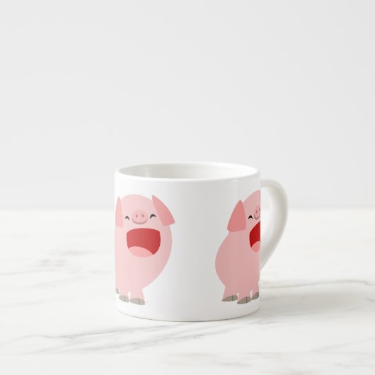 Joli dessin chantant porc Espresso Mug (Devant droit)