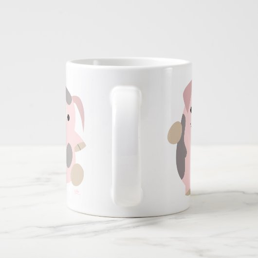 Joli dessin dansant cochon Jumbo Mug (Dos)