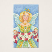 Joli dessin de Noël Angel Halo avec bannière Joie (Devant)