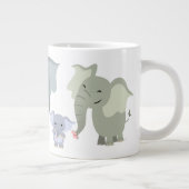 Joli dessin Elephant famille Jumbo Mug (Droite)