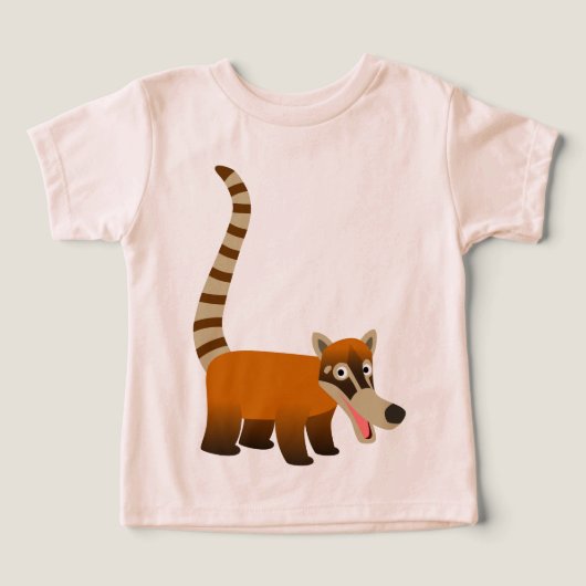 Joli dessin souriant Coatimundi T-Shirts bébé (Design Recto)