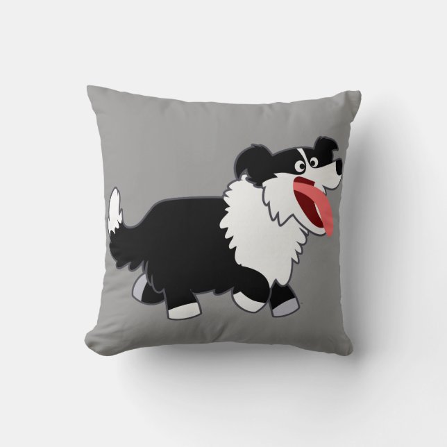Joli dessin sur la frontière Collie Coussin (Recto)