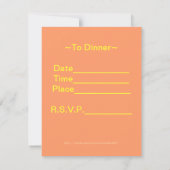 Joli dîner Floral sur mesure Invitation (Dos)