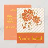 Joli dîner Floral sur mesure Invitation (Devant / Derrière)